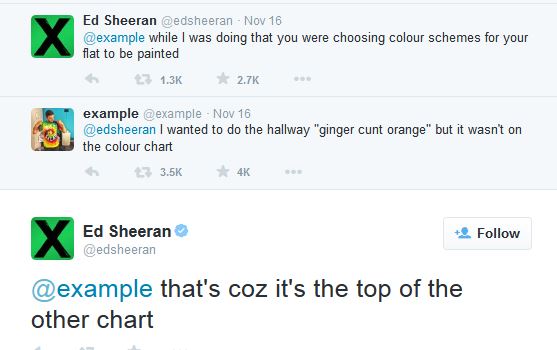 Ed Sheeran - Example Twitter Feud