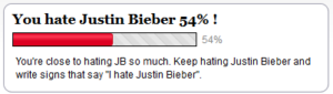 justin bieber hate quiz