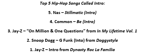 Hip Hop Intros