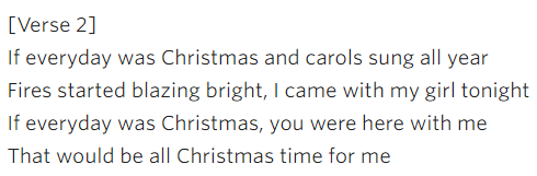 if everyday was christmas lyrics