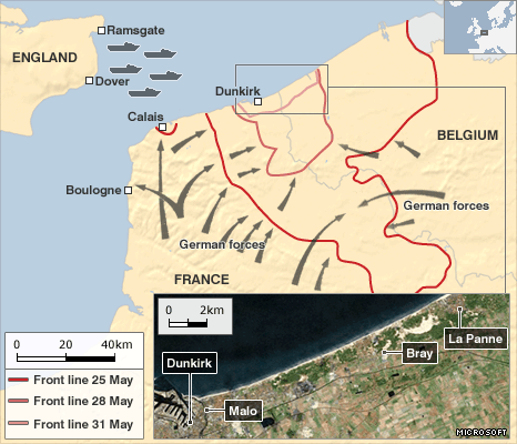 dunkirk world war 2 map