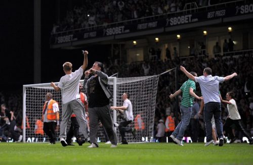 West Ham United v Millwall pitch invasion