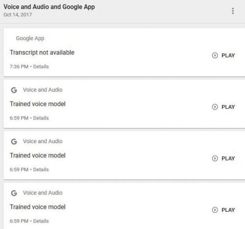 google voice search history