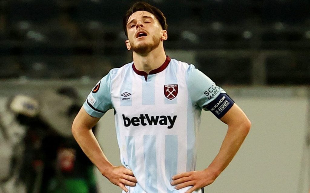 west ham declan rice europa league semi final eintracht frankfurt